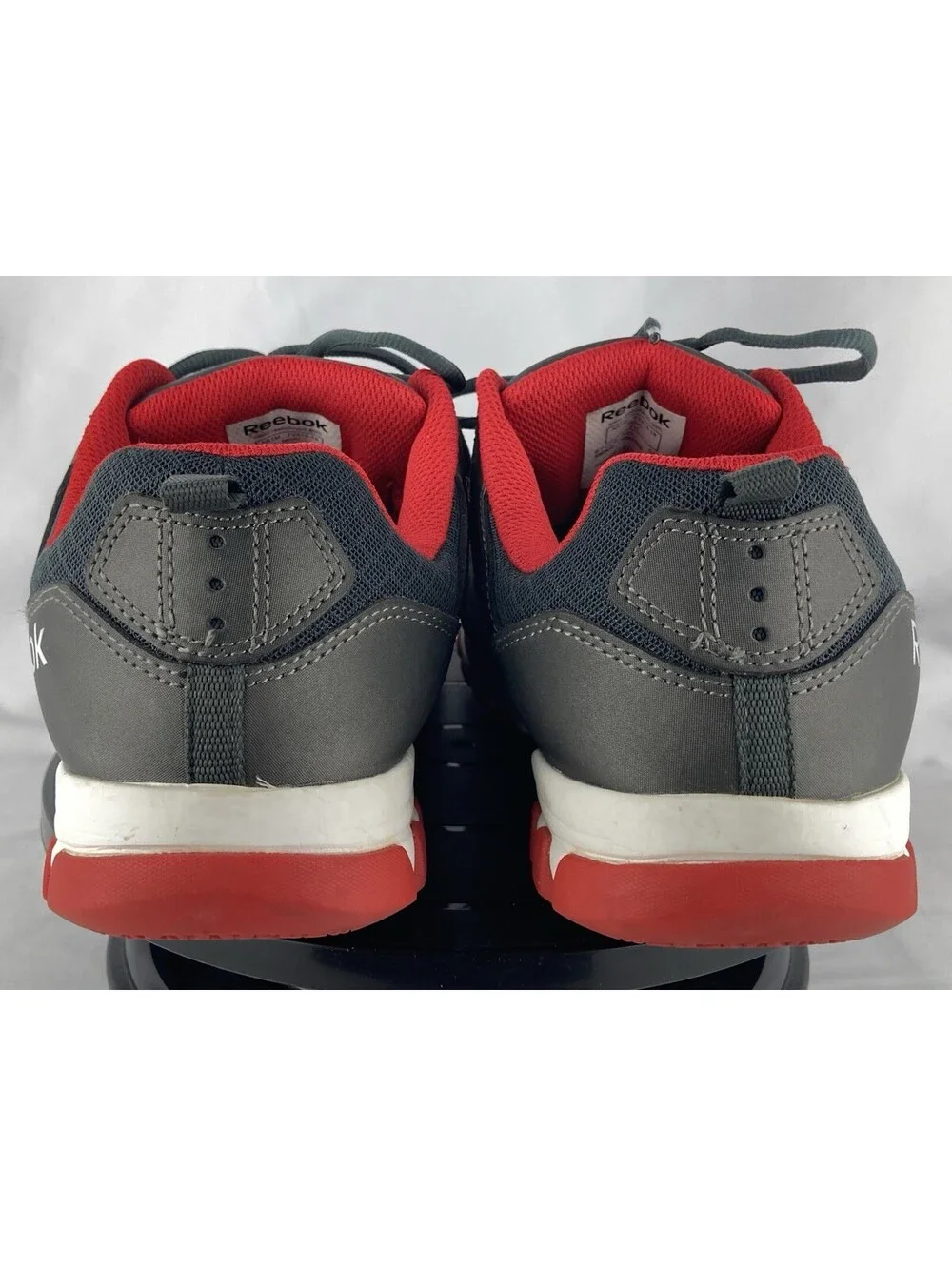 Men’s Size 12 Wide Reebok Sublite Cushion Work Steel Toe Shoes Grey Red RB4005